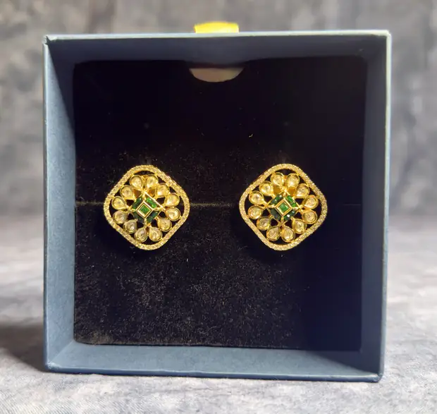 Square statement studs